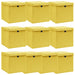 Cutii depozitare cu capace 10 buc. galben, 32x32x32 cm, textil - WALTI WALTI