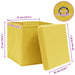 Cutii depozitare cu capace 10 buc. galben, 32x32x32 cm, textil - WALTI WALTI