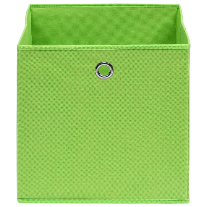 Cutii de depozitare, 4 buc., verde, 32x32x32 cm, textil - WALTI WALTI