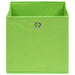 Cutii de depozitare, 4 buc., verde, 32x32x32 cm, textil - WALTI WALTI