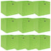 Cutii depozitare, 10 buc., verde, 32x32x32 cm, textil - WALTI WALTI