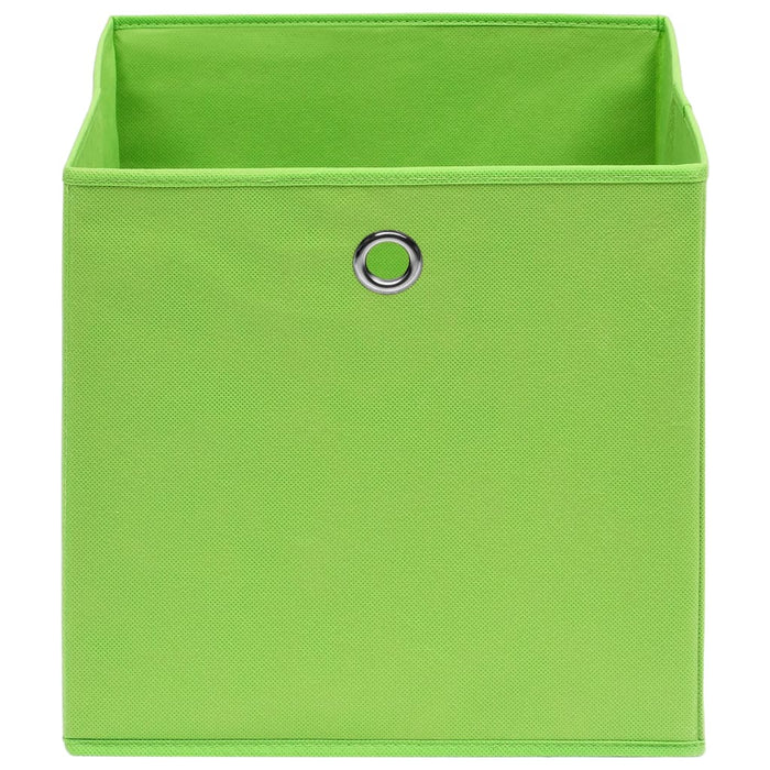Cutii depozitare, 10 buc., verde, 32x32x32 cm, textil - WALTI WALTI