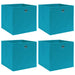 Cutii de depozitare, 4 buc., bleu, 32x32x32 cm, textil - WALTI WALTI