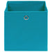 Cutii de depozitare, 4 buc., bleu, 32x32x32 cm, textil - WALTI WALTI
