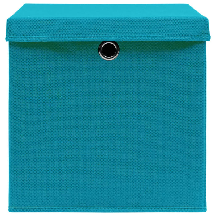 Cutii depozitare cu capace 4 buc. albastru, 32x32x32 cm, textil - WALTI WALTI