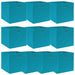 Cutii de depozitare, 10 buc., bleu, 32x32x32 cm, textil - WALTI WALTI