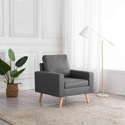 Fotoliu, gri deschis, material textil - WALTI WALTI