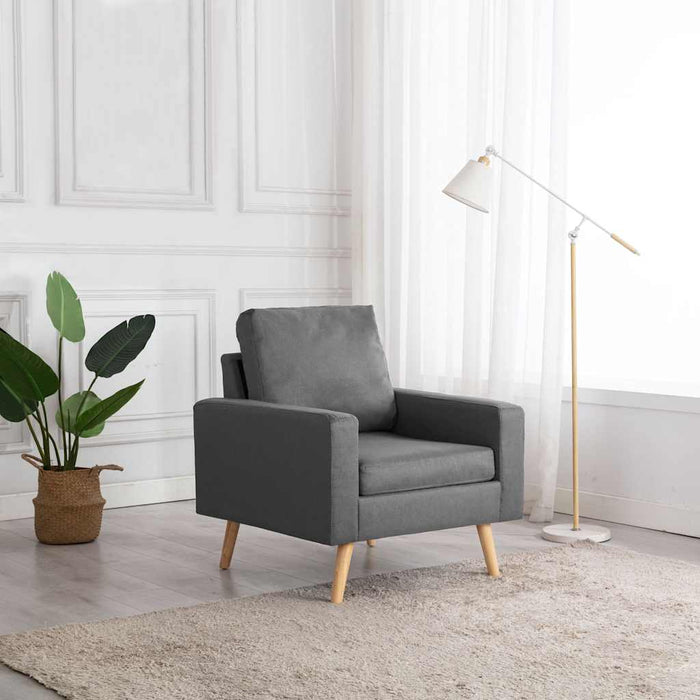 Fotoliu, gri deschis, material textil - WALTI WALTI