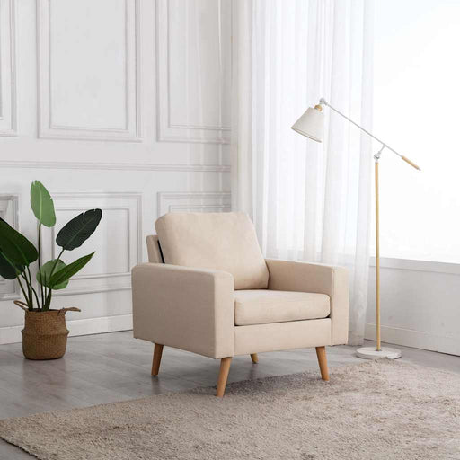 Fotoliu, crem, material textil - WALTI WALTI