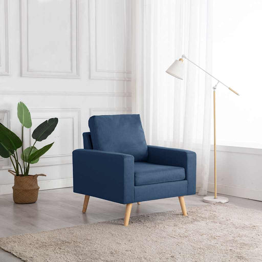 Fotoliu, albastru, material textil - WALTI WALTI