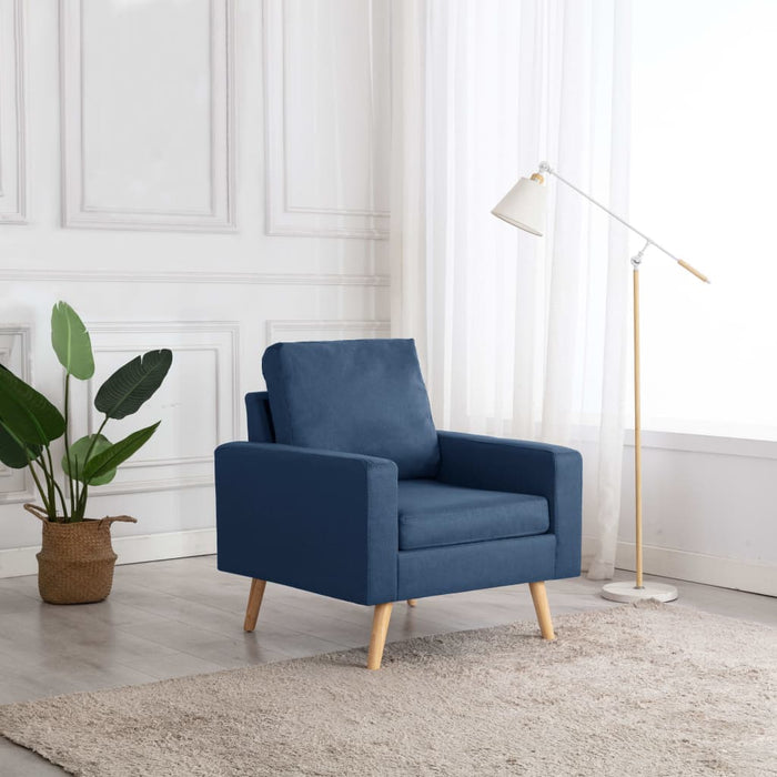 Fotoliu, albastru, material textil - WALTI WALTI