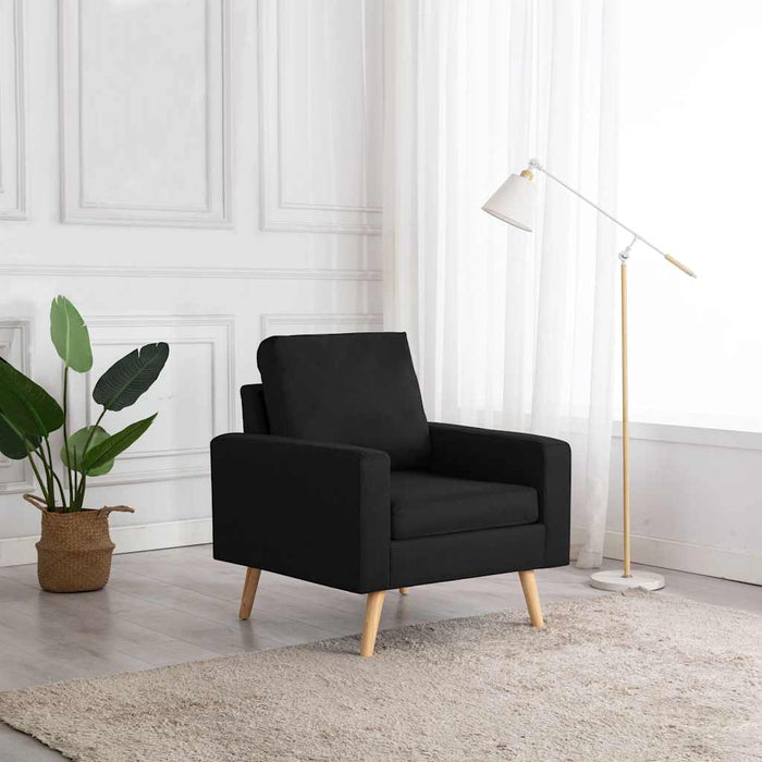 Fotoliu, negru, material textil - WALTI WALTI