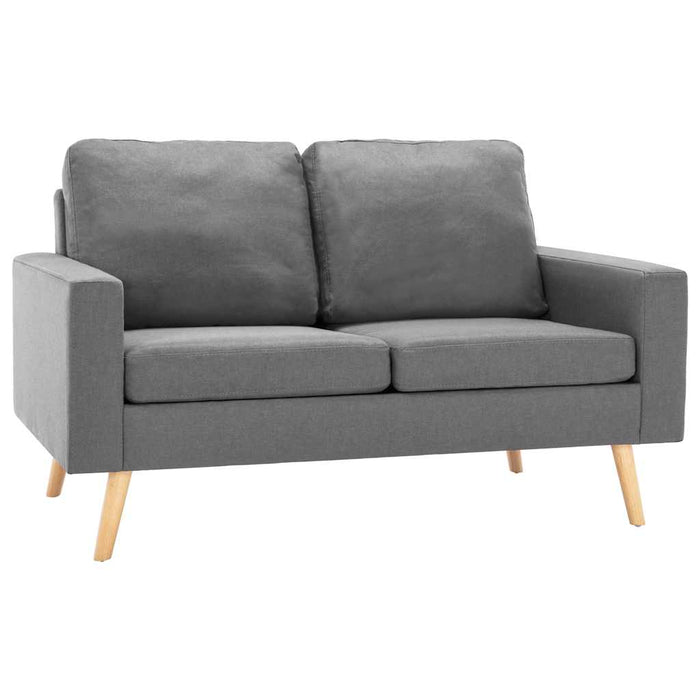 Canapea cu 2 locuri, gri deschis, material textil - WALTI WALTI