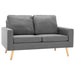 Canapea cu 2 locuri, gri deschis, material textil - WALTI WALTI