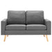 Canapea cu 2 locuri, gri deschis, material textil - WALTI WALTI