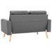 Canapea cu 2 locuri, gri deschis, material textil - WALTI WALTI