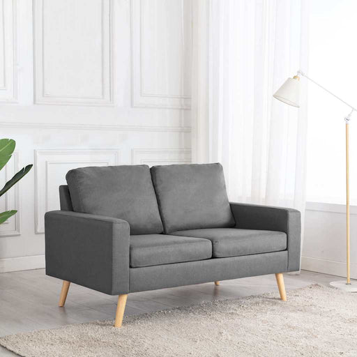 Canapea cu 2 locuri, gri deschis, material textil - WALTI WALTI