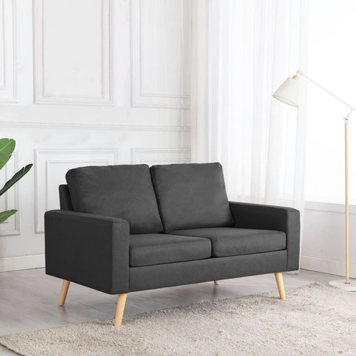 Canapea cu 2 locuri, gri închis, material textil - WALTI WALTI