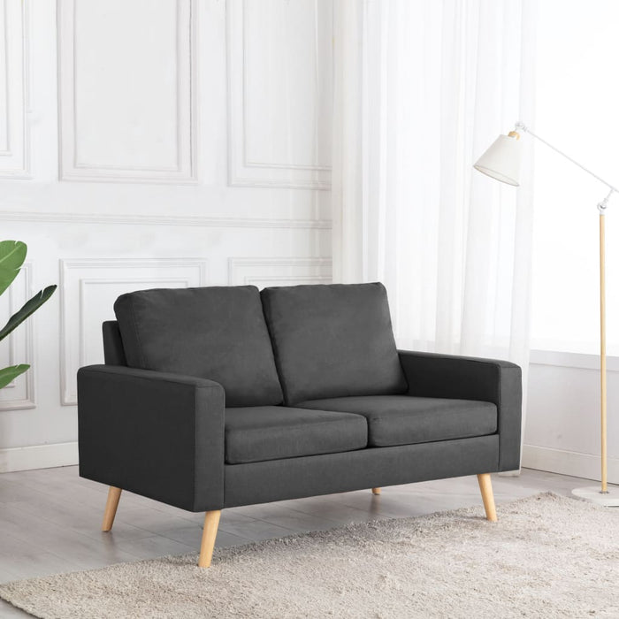 Canapea cu 2 locuri, gri închis, material textil - WALTI WALTI