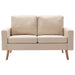 Canapea cu 2 locuri, crem, material textil - WALTI WALTI