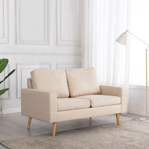 Canapea cu 2 locuri, crem, material textil - WALTI WALTI