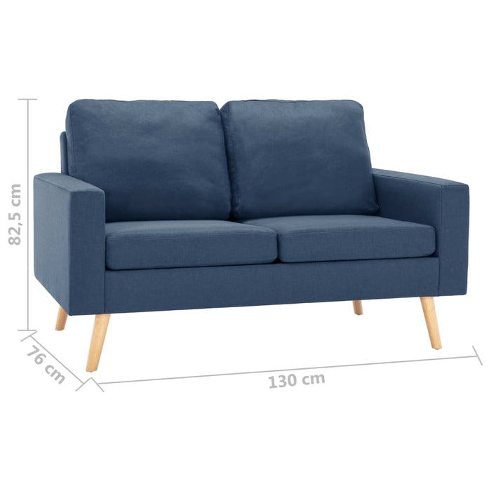 Canapea cu 2 locuri, albastru, material textil - WALTI WALTI