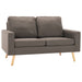 Canapea cu 2 locuri, gri taupe, material textil - WALTI WALTI