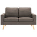 Canapea cu 2 locuri, gri taupe, material textil - WALTI WALTI