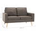 Canapea cu 2 locuri, gri taupe, material textil - WALTI WALTI
