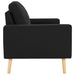 Canapea cu 2 locuri, negru, material textil - WALTI WALTI