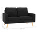 Canapea cu 2 locuri, negru, material textil - WALTI WALTI
