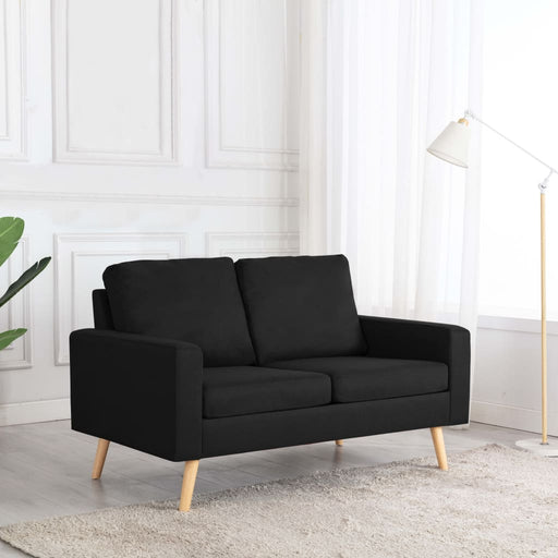 Canapea cu 2 locuri, negru, material textil - WALTI WALTI