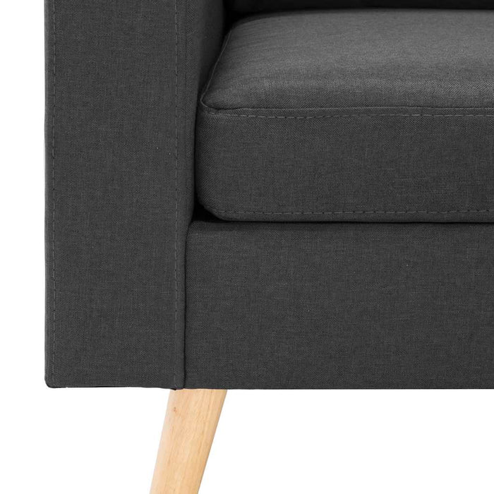 Canapea cu 3 locuri, gri închis, material textil WALTI