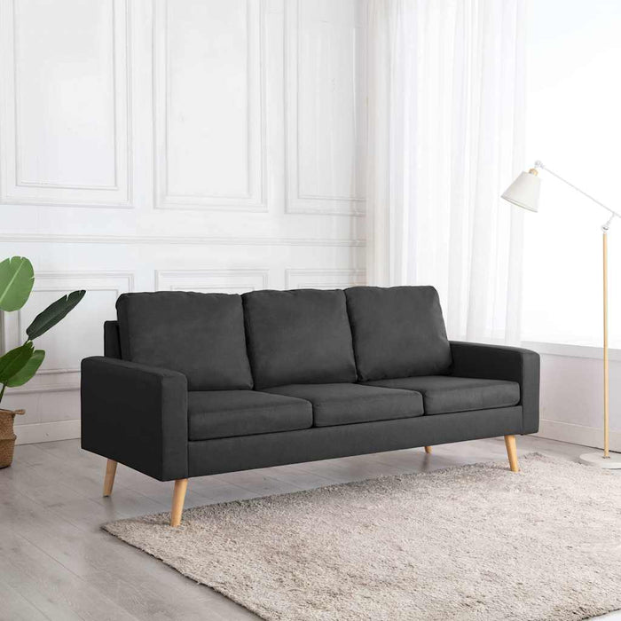Canapea cu 3 locuri, gri închis, material textil WALTI