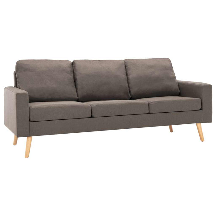 Canapea cu 3 locuri, gri taupe, material textil WALTI