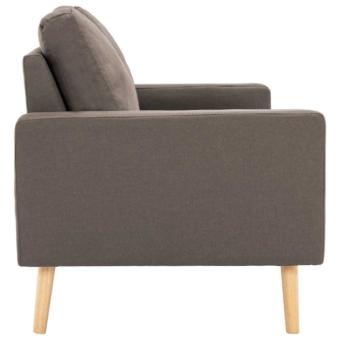 Canapea cu 3 locuri, gri taupe, material textil WALTI