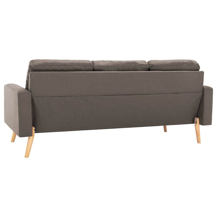 Canapea cu 3 locuri, gri taupe, material textil WALTI