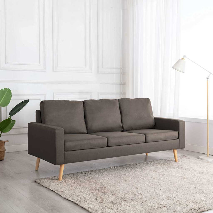 Canapea cu 3 locuri, gri taupe, material textil WALTI