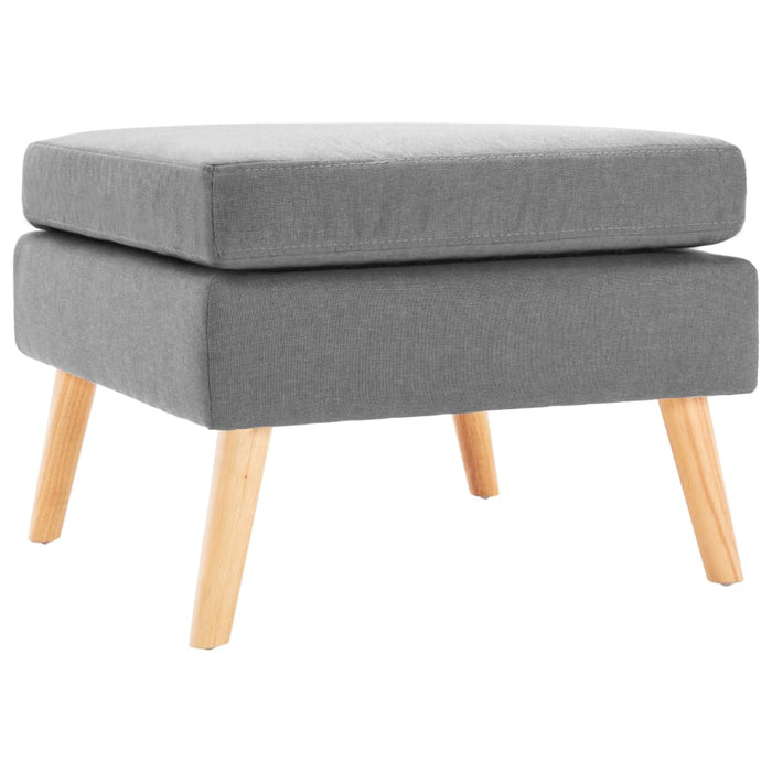 Taburet, gri deschis, material textil WALTI