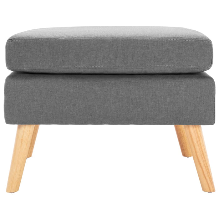 Taburet, gri deschis, material textil WALTI