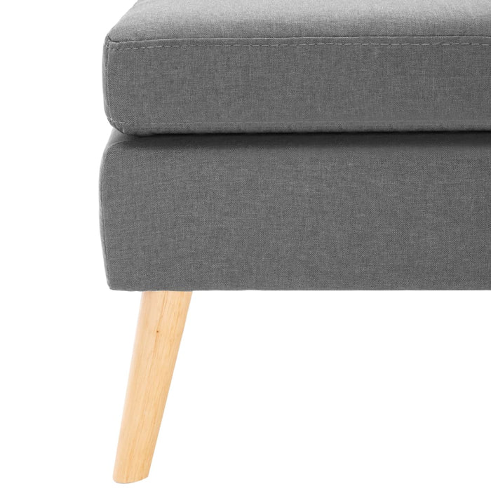 Taburet, gri deschis, material textil WALTI