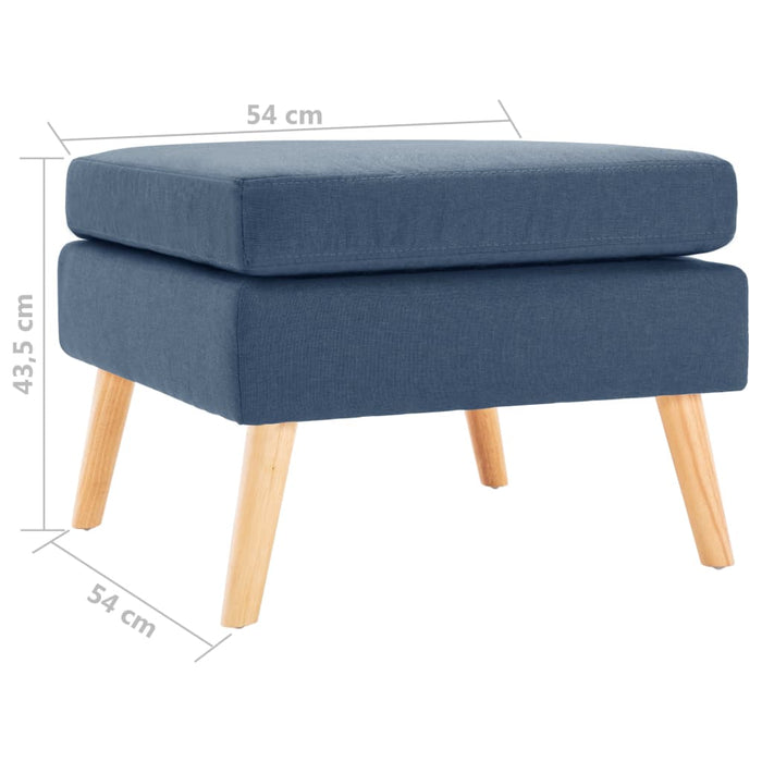 Taburet, albastru, material textil - WALTI WALTI
