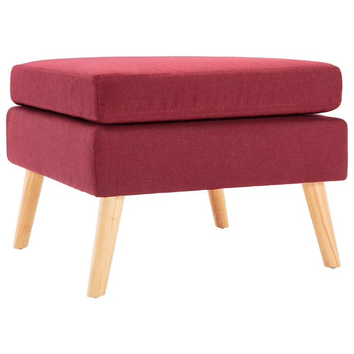 Taburet, roșu vin, material textil WALTI