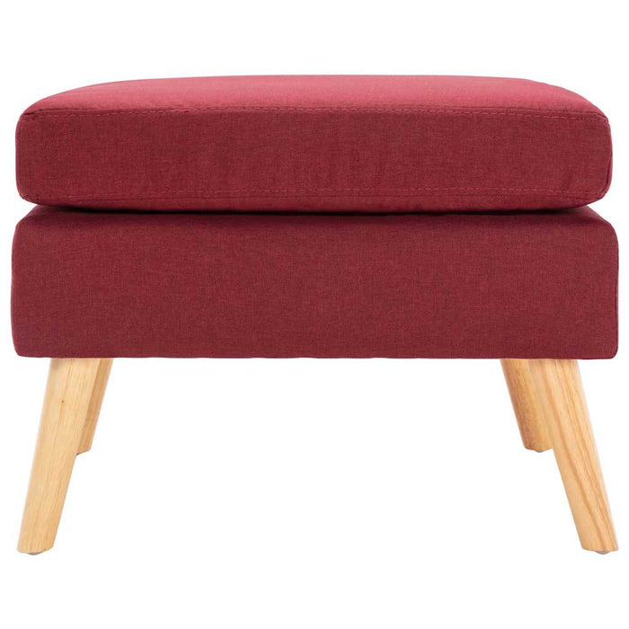 Taburet, roșu vin, material textil WALTI
