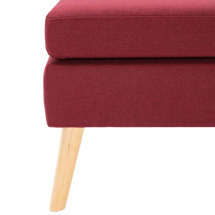 Taburet, roșu vin, material textil WALTI