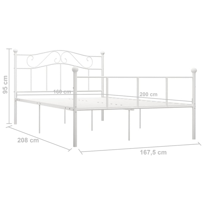 Cadru de pat, alb, 160 x 200 cm, metal - WALTI WALTI