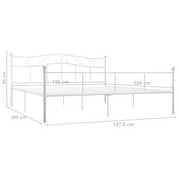 Cadru de pat, alb, 180 x 200 cm, metal - WALTI WALTI