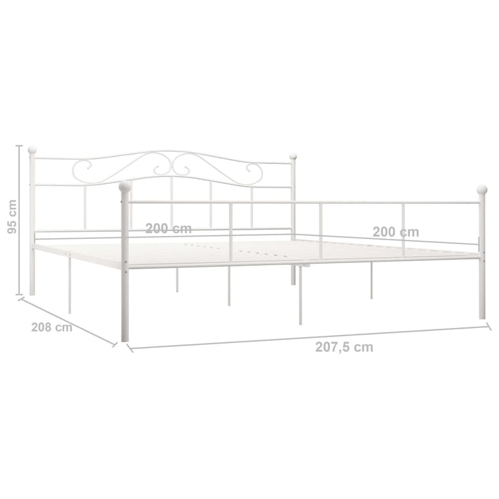 Cadru de pat, alb, 200 x 200 cm, metal - WALTI WALTI