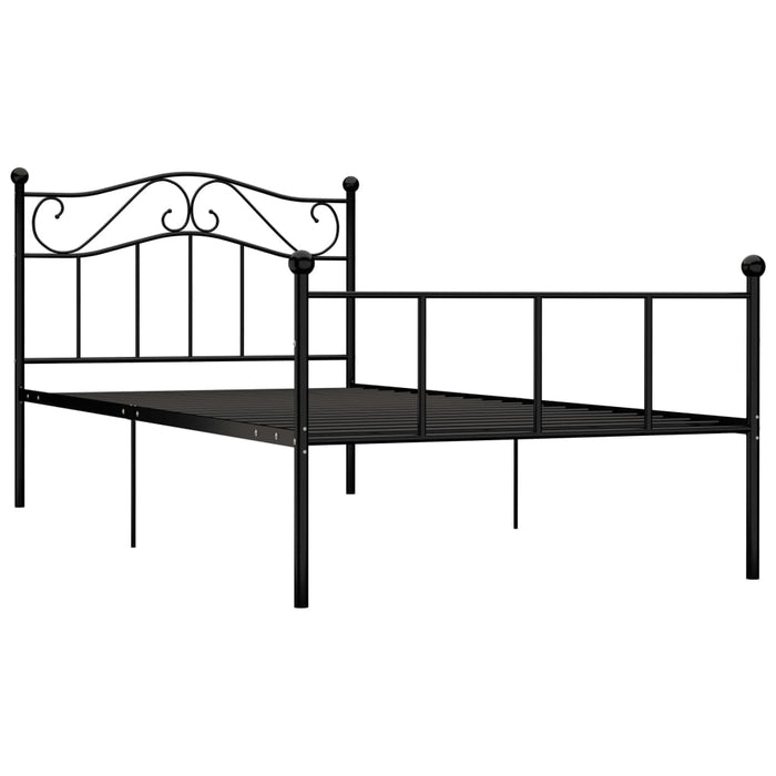 Cadru de pat, negru, 90 x 200 cm, metal - WALTI WALTI