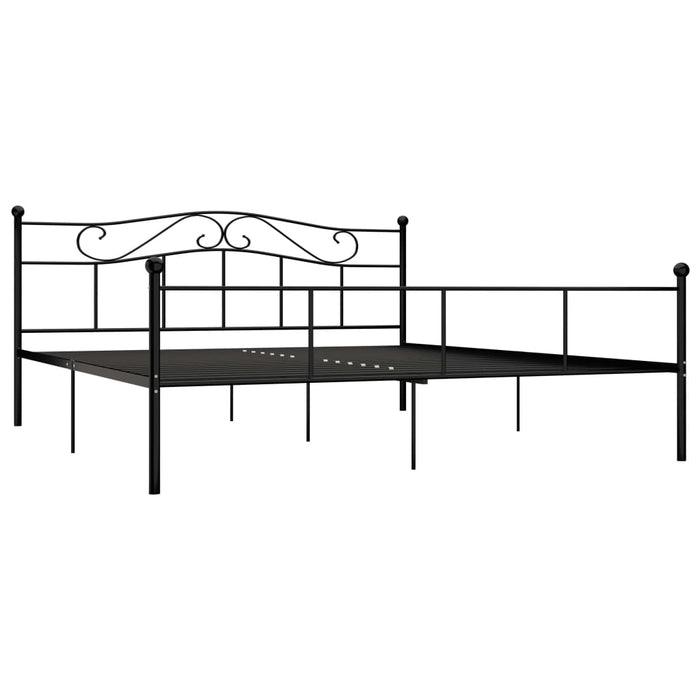 Cadru de pat, negru, 180 x 200 cm, metal WALTI